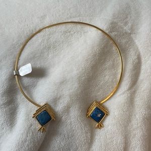 Gold and blue necklace